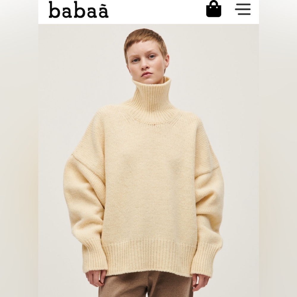Babaa jumper no17 natural (turtleneck)